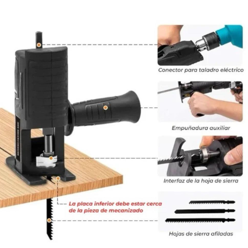 Saw Adapter for Drill with 3 Blades